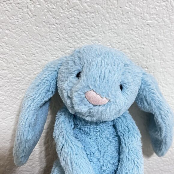 Jellycat Little Bashful Aqua Bunny Rabbit Plush Stuffed Animal Blue 8" - Picture 4 of 9
